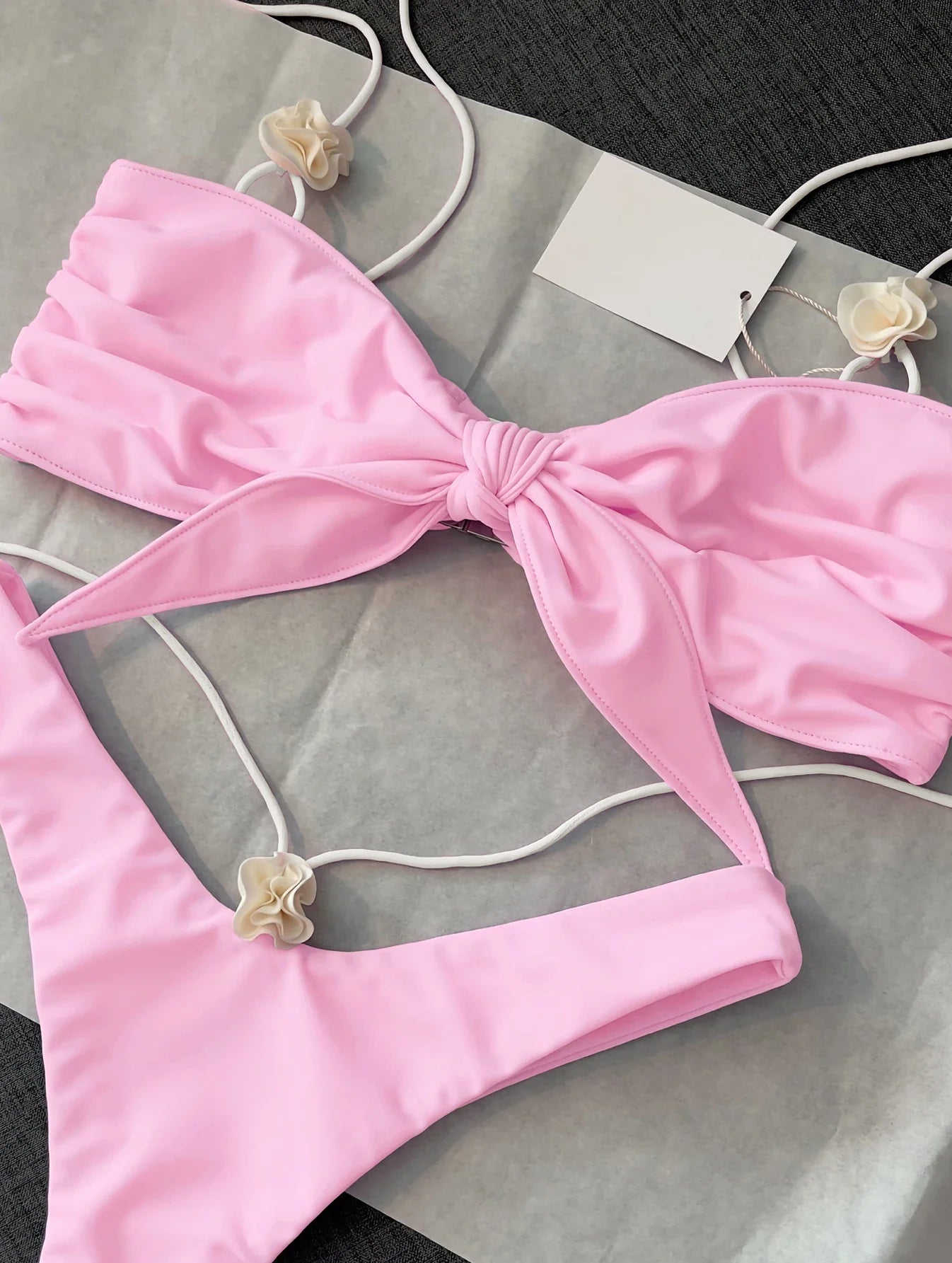 Stylish kelly three piece swimsuit